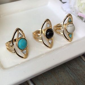 Natural Stone Statement Ring